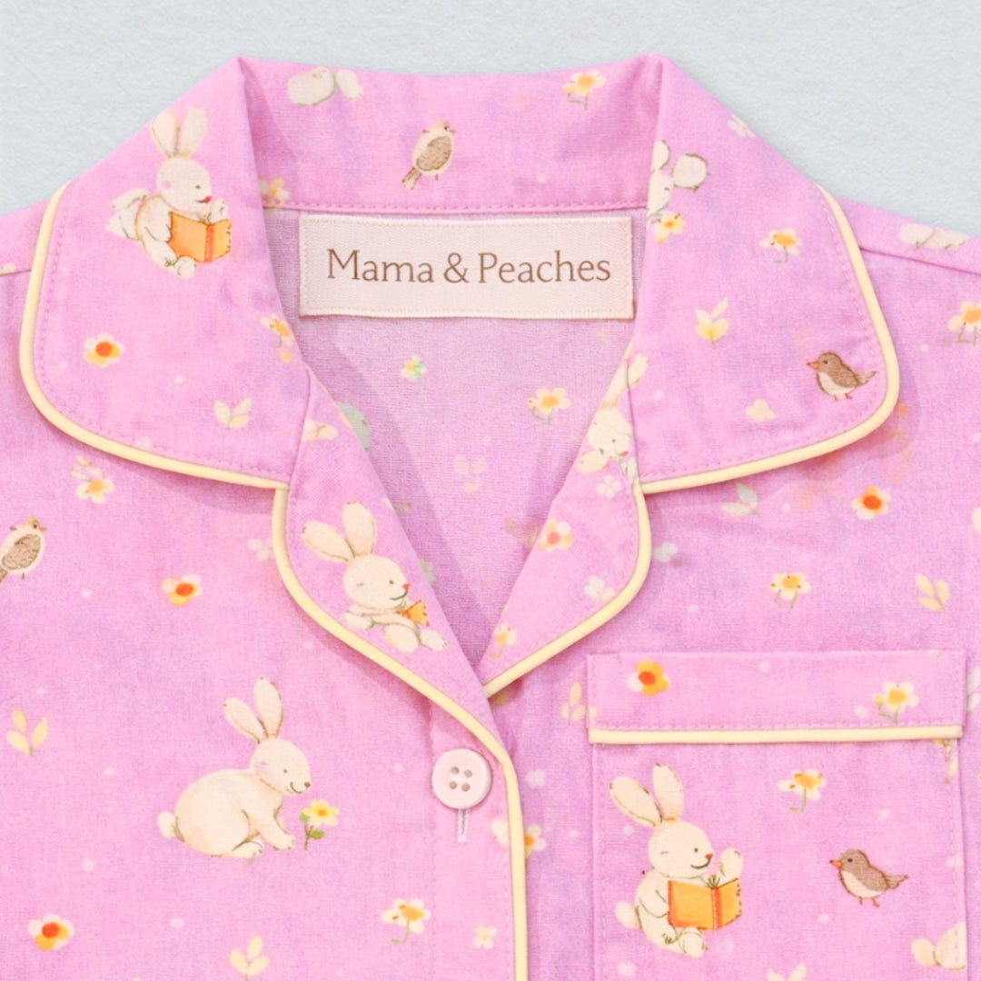 Playful Rabbits Full Sleeves Night Suit