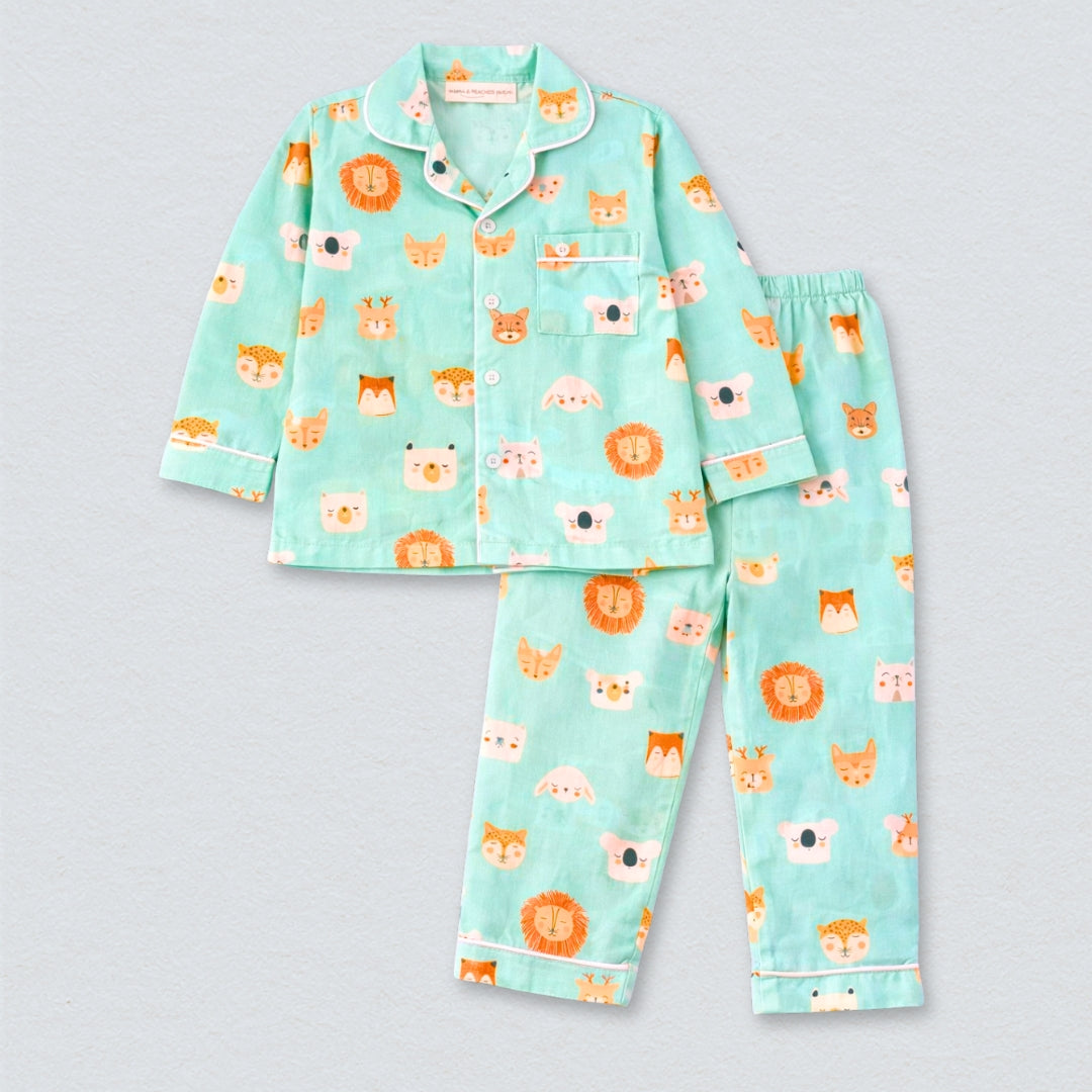 Shy Animals Full Sleeves Night Suit