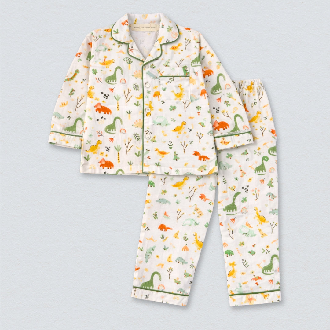 Dancing Dinosaur Full Sleeves Night Suit