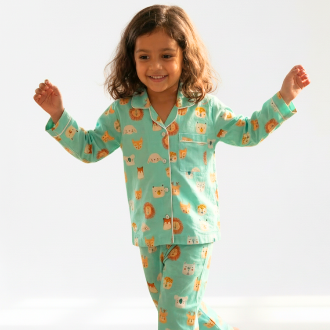 Shy Animals Full Sleeves Night Suit