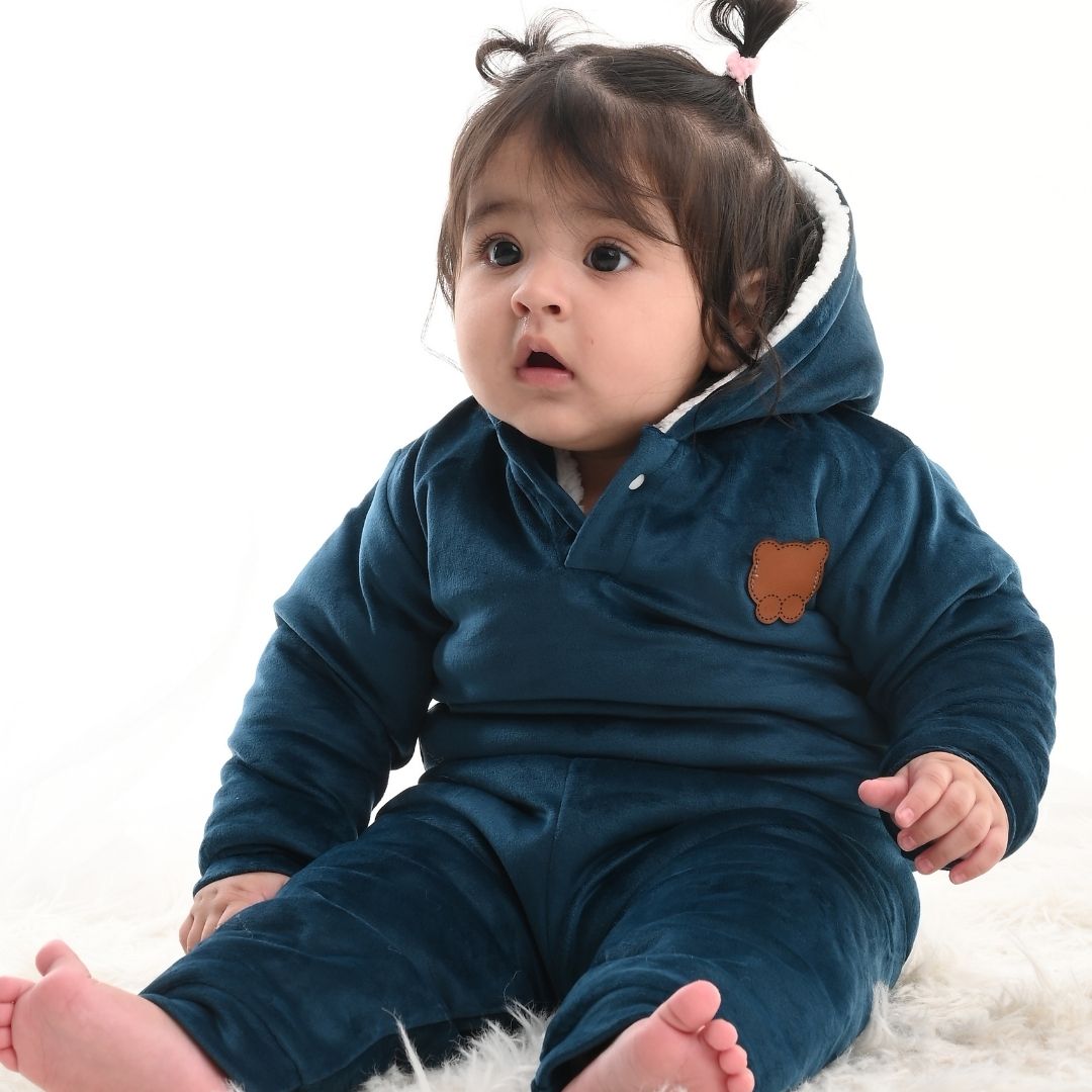 Royal Teddy Velvet Co-ord Set with Sherpa