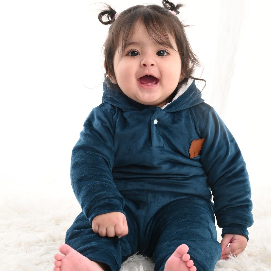 Royal Teddy Velvet Co-ord Set with Sherpa