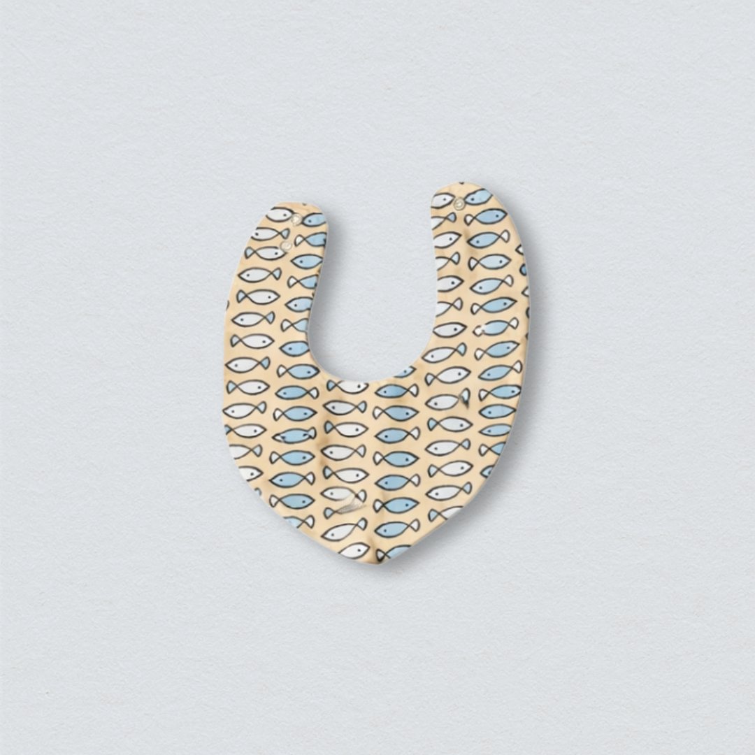 Fishy Fishy in the Sea Bandana Bib - Yellow