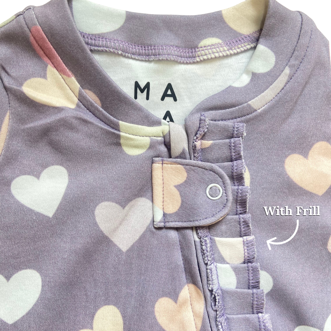 Love is in the Air Zipped Footed Sleepsuit