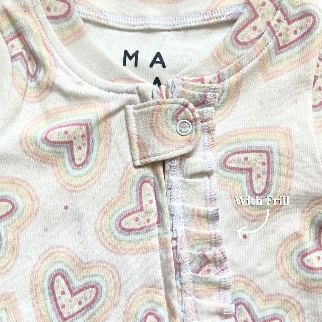 Full of Love Zipped Footed Sleepsuit