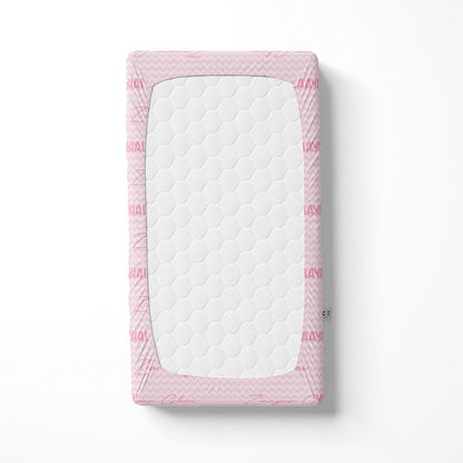 Personalised Name Cot Sheet - Pink