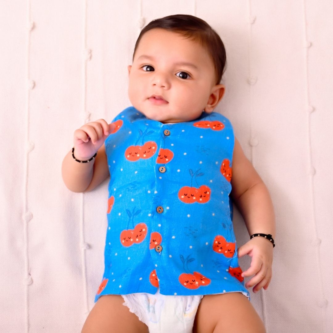 Cherryful Muslin Vest