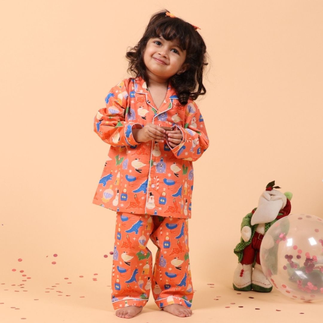 Twinkle Ornaments Full Sleeves Night Suit