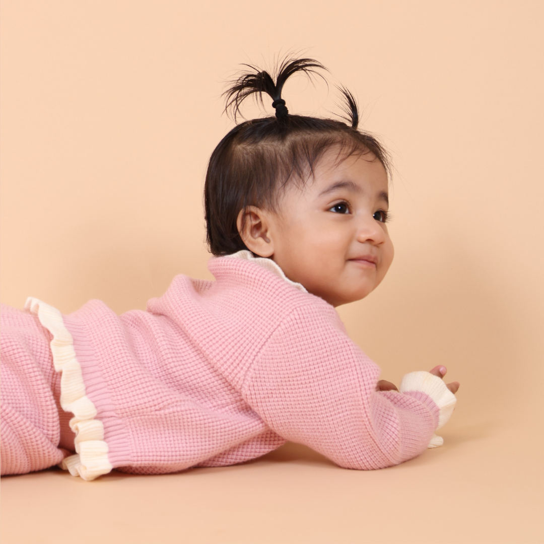 Daisy Knitted Winter Co-Ord Set- Pink