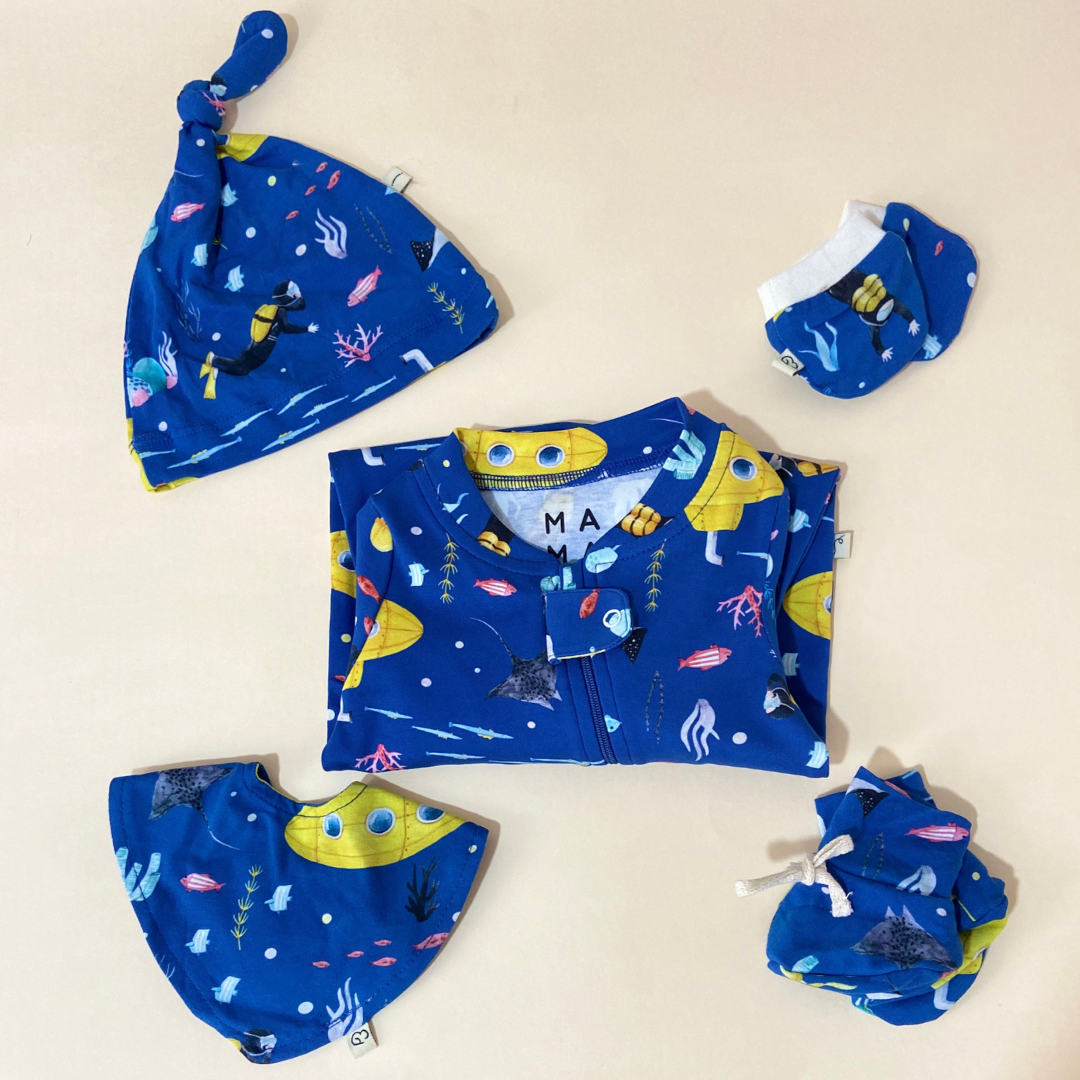 Deep Sea Adventure Zipped Sleepsuit - 5pc Bundle