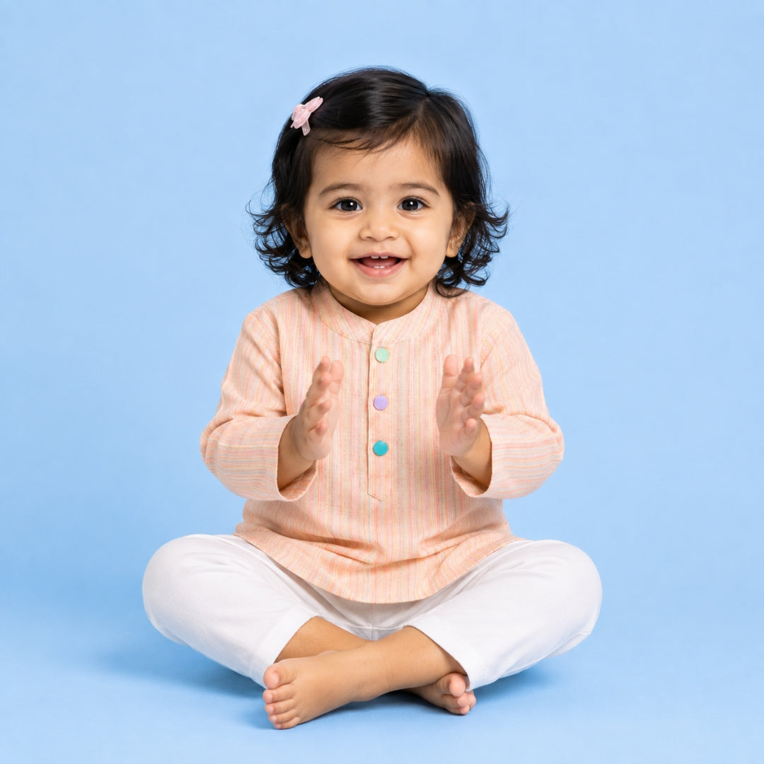 Strawberry Stripes Kurta Set