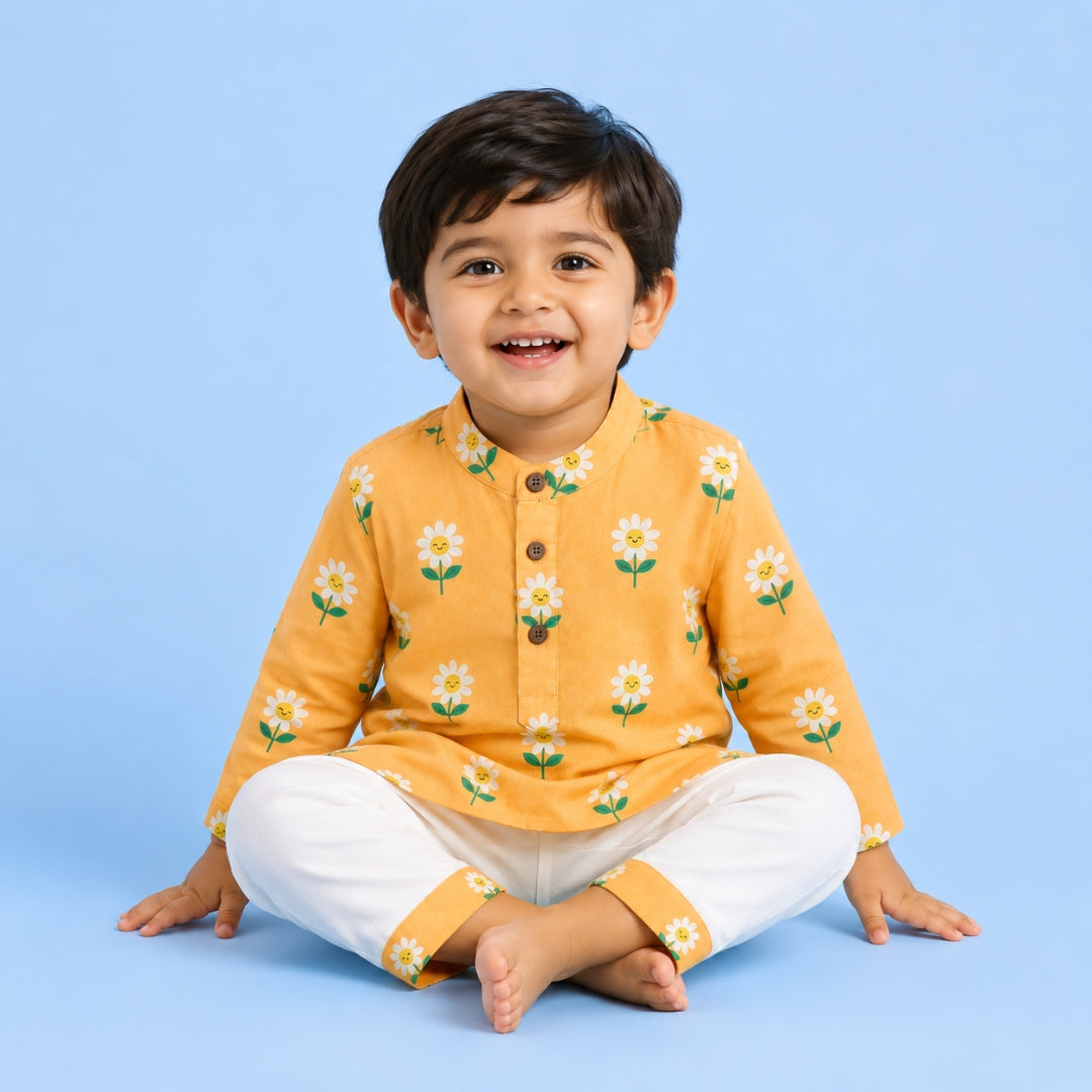 Cheerful Daisies Kurta Set