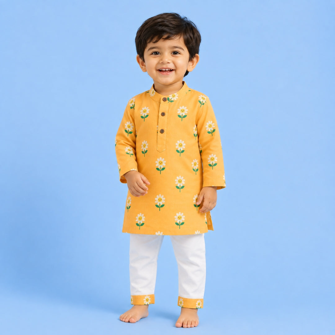 Cheerful Daisies Kurta Set
