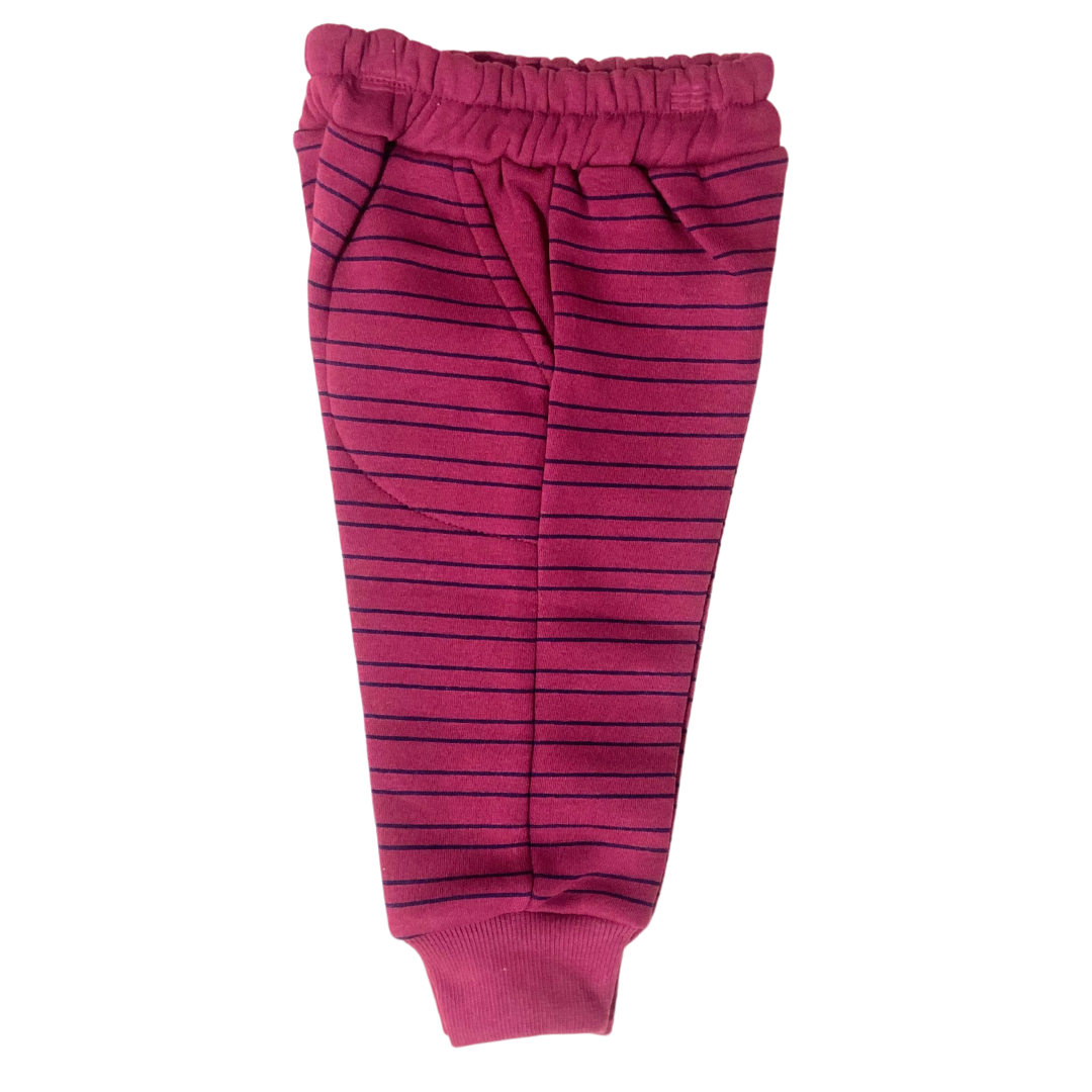 Maroon Striped Joggers