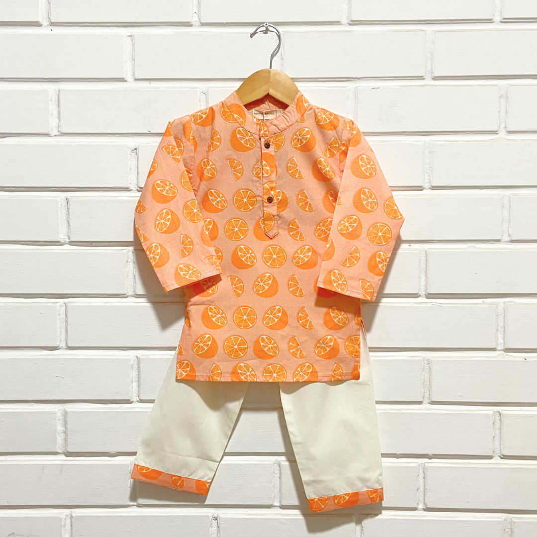 Orange Kurta Set