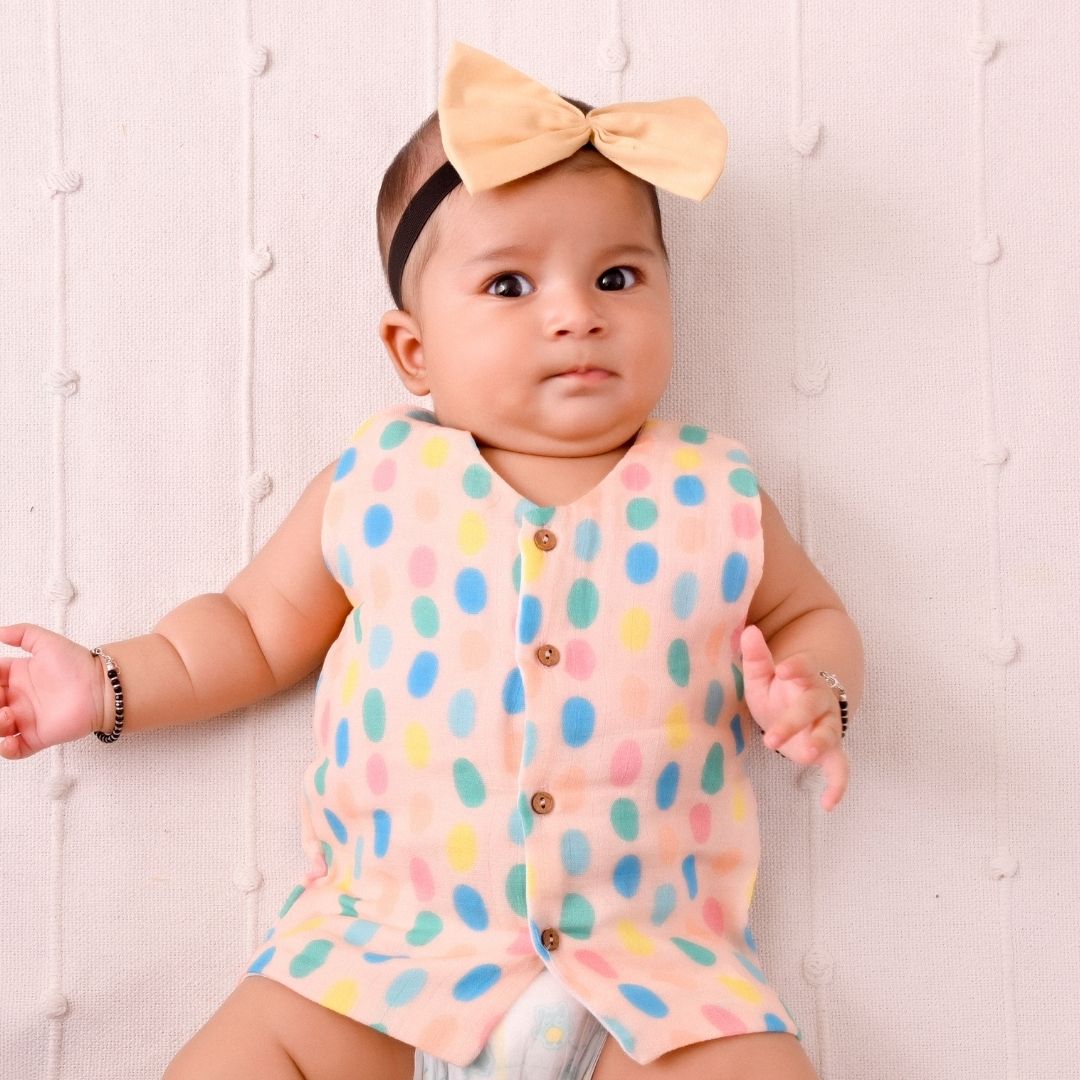 Polka Dot Muslin Vest