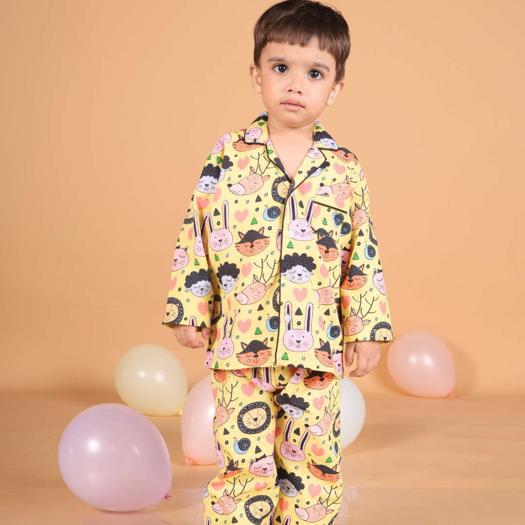 Sleepy Animals Full Sleeve Night Suit