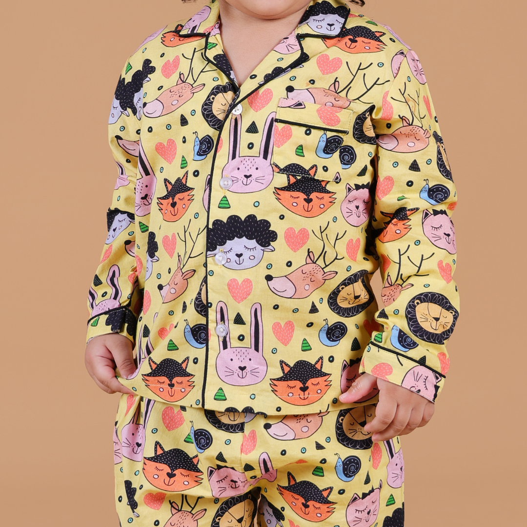 Sleepy Animals Full Sleeve Night Suit