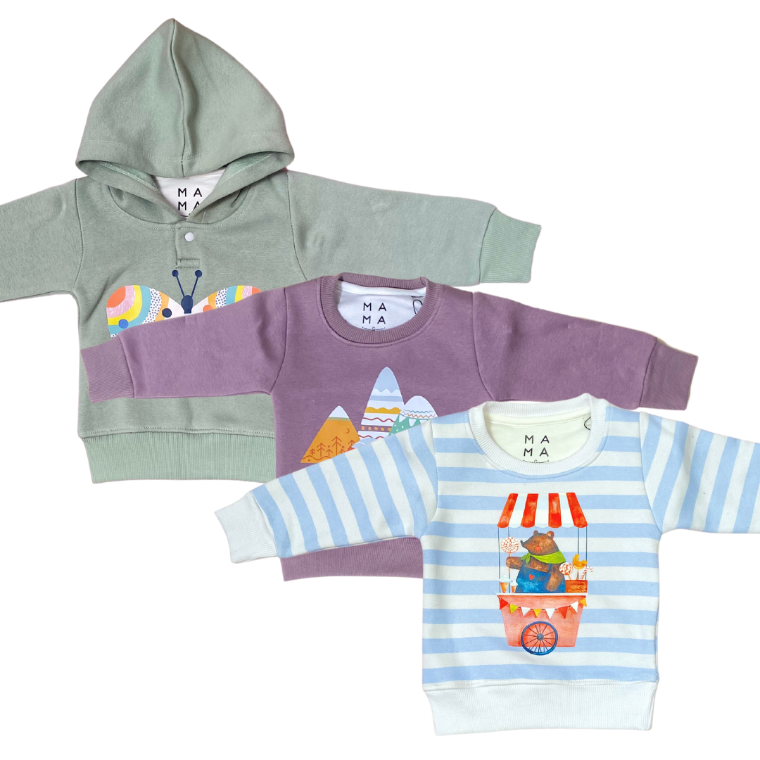 Winter Sweatshirt - Bundle of 3 - 3-6m