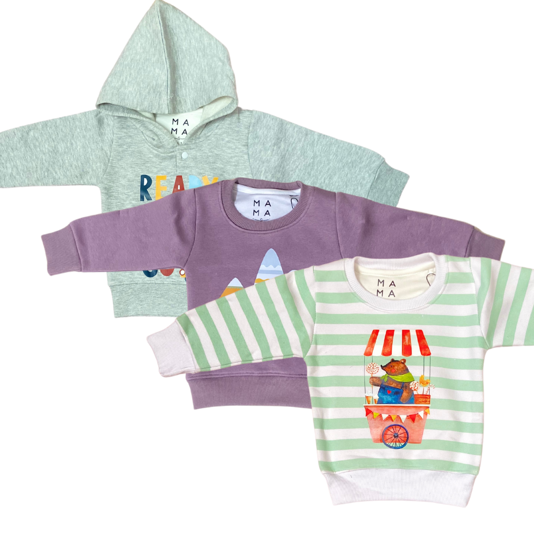 Winter Sweatshirt - Bundle of 3 - 3-6m