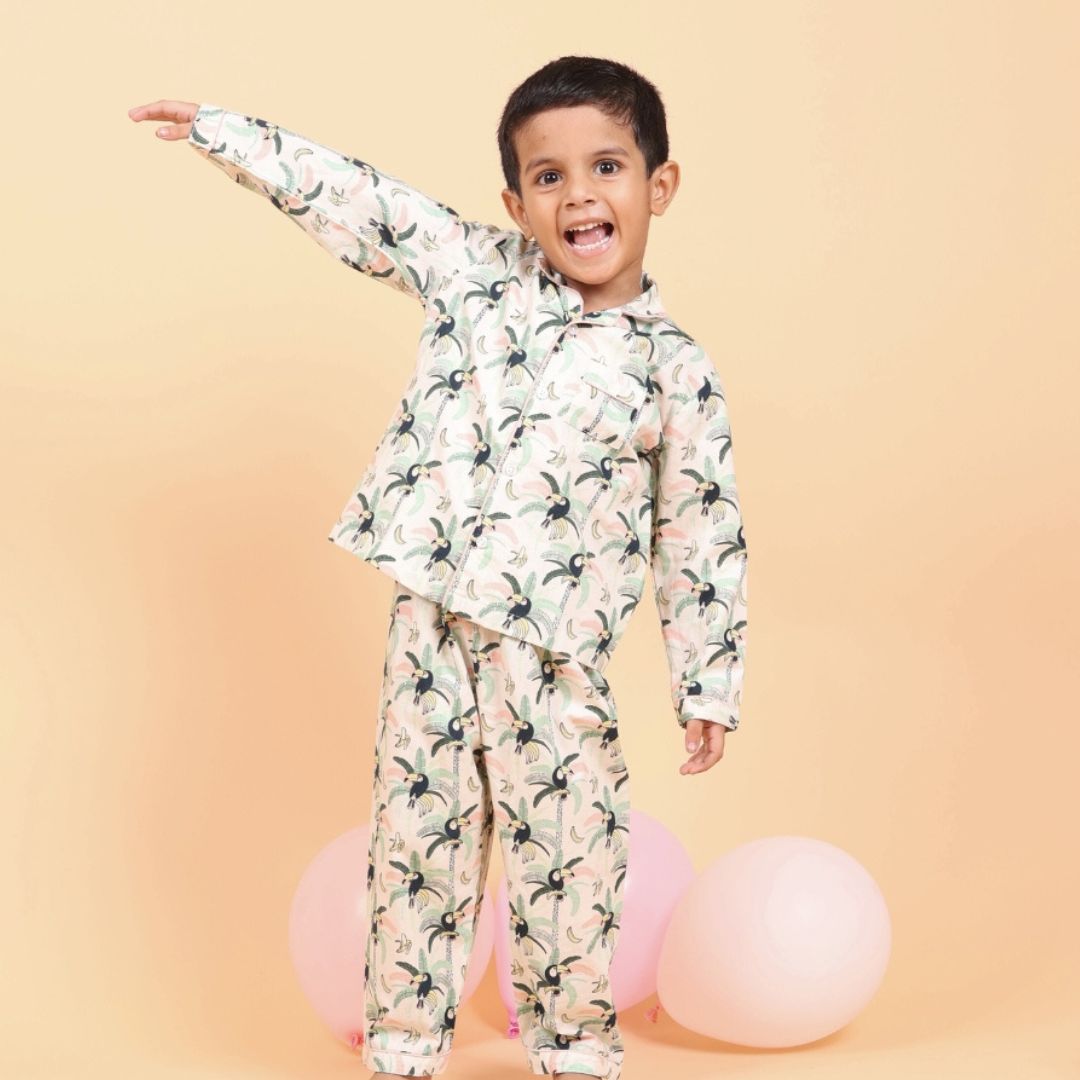 Tropical Toucan Full Sleeves Night Suit