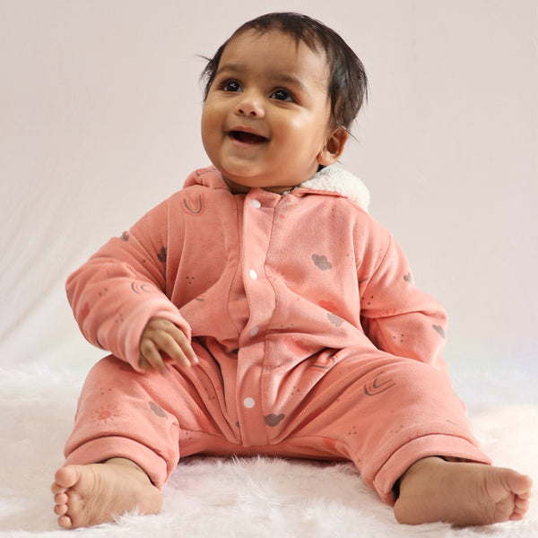 Shop Rainbow Velvet Hooded Romper Online In India – Mama and Peaches