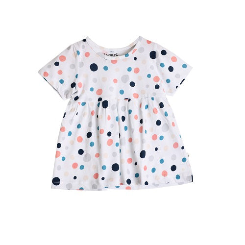 Pastel Polka Dots Organic Summer Dress