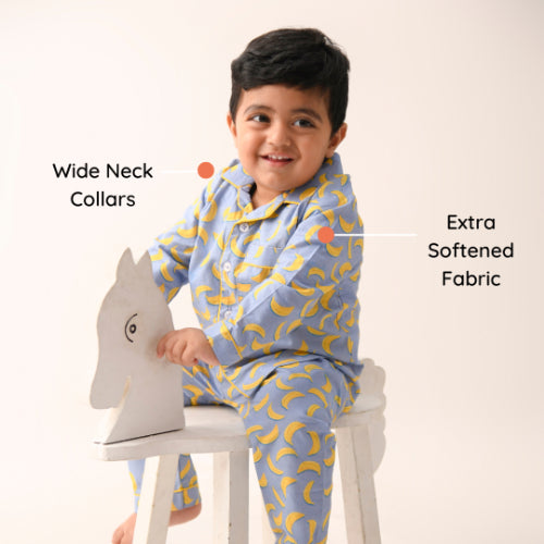 Purple Bananas Night Suit (Full Sleeves)