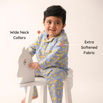 Purple Bananas Night Suit (Full Sleeves)