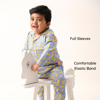Purple Bananas Night Suit (Full Sleeves)
