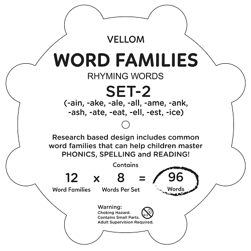 Vellom Word Families (Rhyming Words) - Set 2