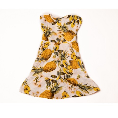Pineapple &amp; Lemon Flared Dress