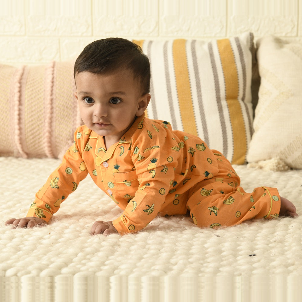 Tropical Fruits Night Suit (Full Sleeves)