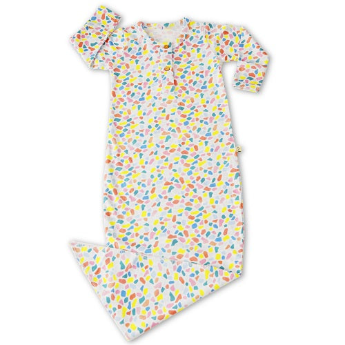 Rainbow Terazzo Knotted Gown