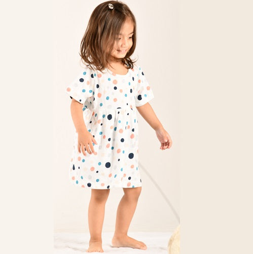 Pastel Polka Dots Organic Summer Dress