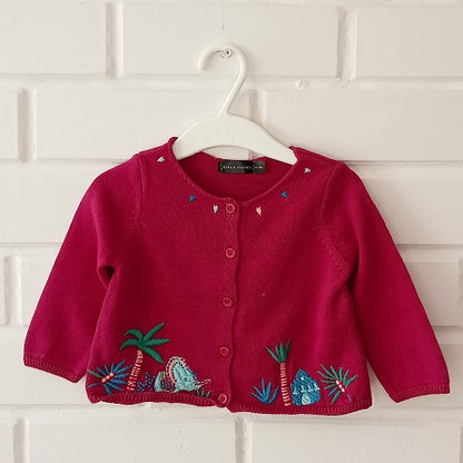 Red Buttoned Cardigan