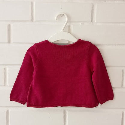 Red Buttoned Cardigan