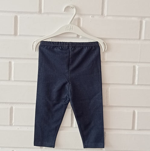 Navy Blue Denim Leggings