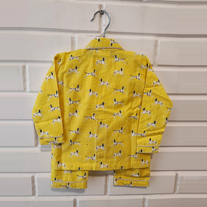 Yellow Dalmatians Night Suit (Full Sleeves)