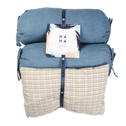 Hut Embroidered Patchwork Mini Cot Set
