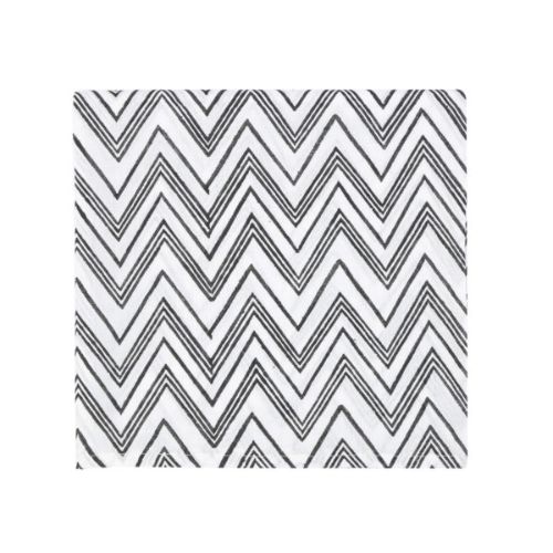 Chevron Black &amp; White Muslin Swaddle