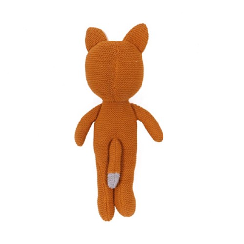 Jolly fox Mustard/Natural Color Cotton Knitted Plush Toy