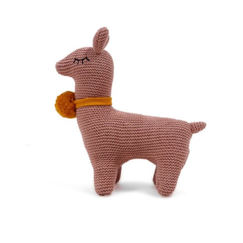 Sweet Llama - Pale Pink Color Cotton Knitted Plush Toy