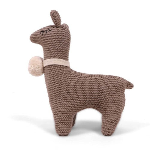 Sweet Llama - Stone Color Cotton Knitted Plush Toywinter shop