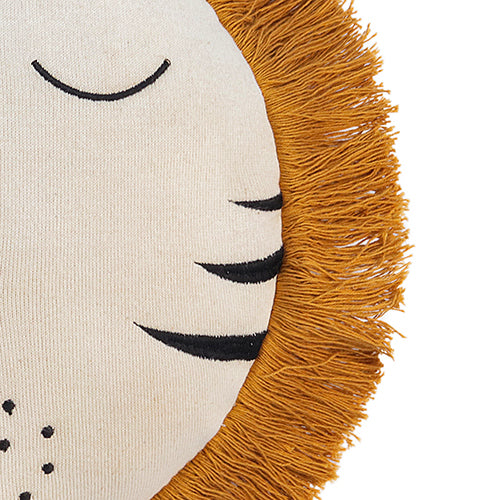 Sleeping Lion - Cotton Knitted Shaped Cushion