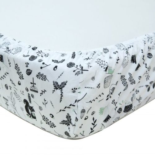 Black and white 2024 fitted crib sheet