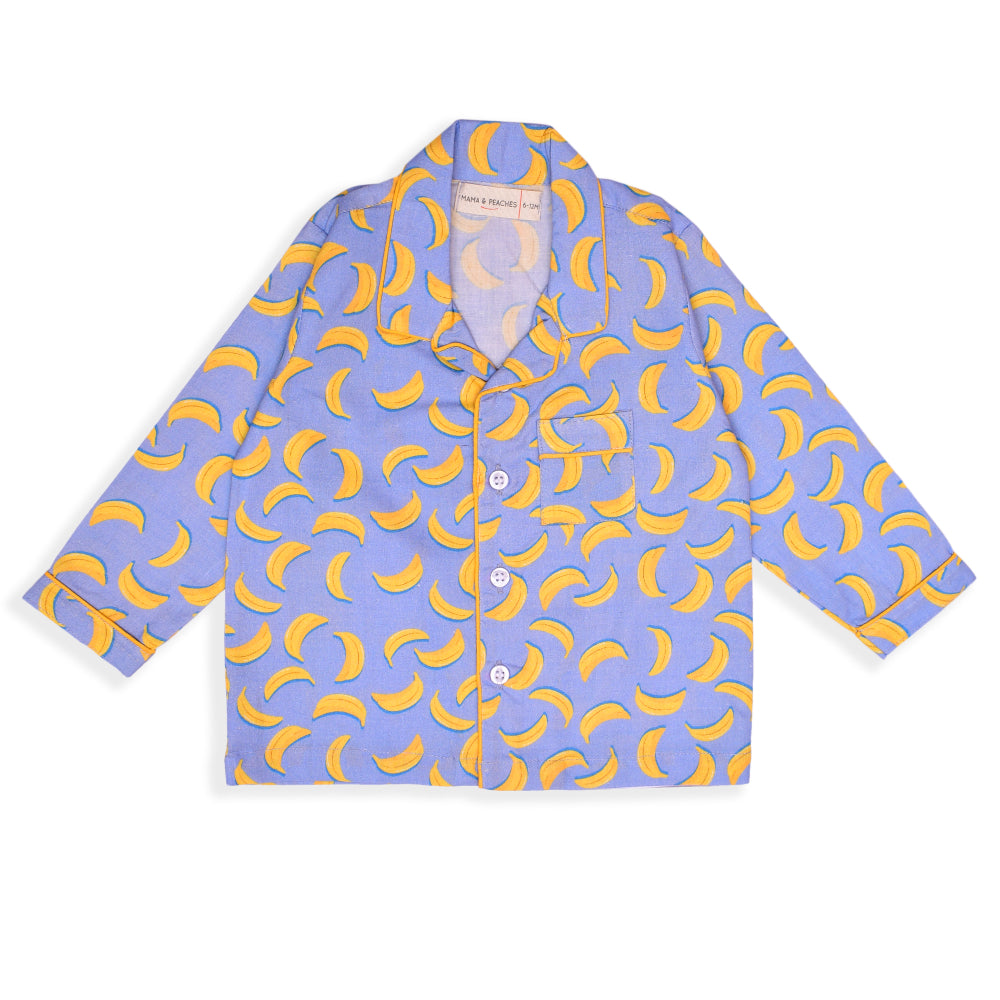 Purple Bananas Night Suit (Full Sleeves)