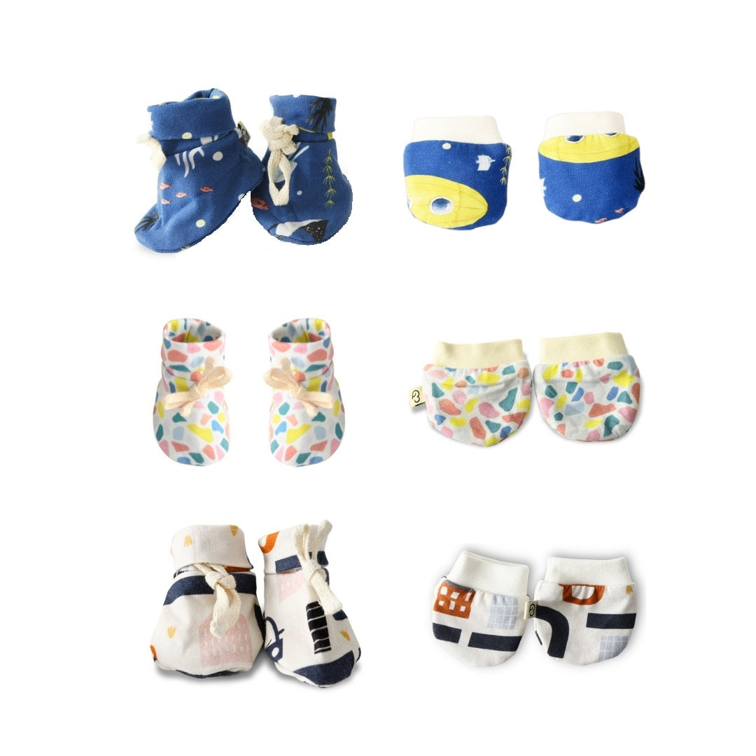 Combo of Rainbow Terazzo, Road Map &amp; Deep Sea Adventure Mittens &amp; Booties